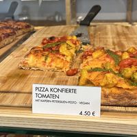 Pizza we didn’t try, but it looked good. They also had vegan focaccia.   at Gorilla in Berlin