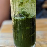Green juice at Veganees in Amsterdam
