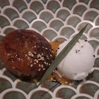 Baked date cake at Veganees in Amsterdam