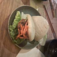 Bao bun crunchy tempeh   at Veganees in Amsterdam