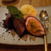 Chocolate with a small chili flavour in the end at Veganees in Amsterdam