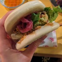 5-spice oyster mushroom bao bun at Veganees in Amsterdam