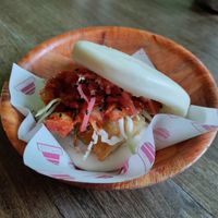 Tempeh and kimchi bao at Veganees in Amsterdam