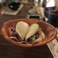 Crispy tempeh bao & oyster mushroom bao  at Veganees in Amsterdam