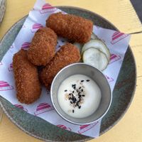 kimchi kroketjes  at Veganees in Amsterdam