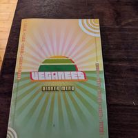 Menu design at Veganees in Amsterdam