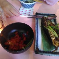 Cauliflower wings and miso aubergine at Veganees in Amsterdam