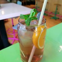 Hibiscus lemonade at Veganees in Amsterdam