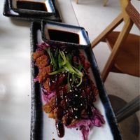Temphe katsu at Veganees in Amsterdam