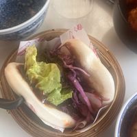 Japanese mushroom bun  at Veganees in Amsterdam