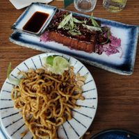 Dandan Noodles & Katsu Tempeh at Veganees in Amsterdam