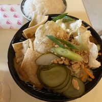 Gado gado: it’s mainly (raw) veggies with a small amount of fried tofu. Decent, but there are better options  at Veganees in Amsterdam