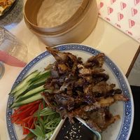 Peking pancakes: tasty, but too salty. Also expensive for what you get. at Veganees in Amsterdam