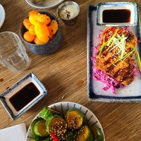 Main courses in favourites platter for two at Veganees in Amsterdam