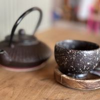 I’m so happy I ordered the ginger tea  at Veganees in Amsterdam