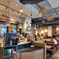 I love the atmosphere here at Caffe Nero - Washington St in Boston