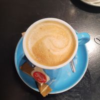 Soy coffee at AMS - Crossroads in Schiphol