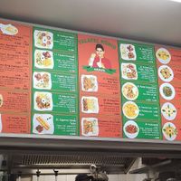 The restaurant and the menu at Falafel König in Cologne