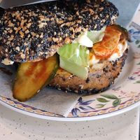 Korean tofu bagel at ROUND - Helsinginkatu in Helsinki