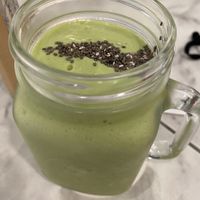 Banana avocado smoothie without milk and honey  at Carrotsticks & Cravings - Stanley in Central Singapore