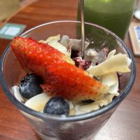 Overnight oats, I chose berries and coconut on top  at Carrotsticks & Cravings - Stanley in Central Singapore