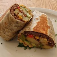 vegan burrito at Heist Cafe in San Francisco