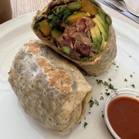 Vegan breakfast burrito  at Heist Cafe in San Francisco