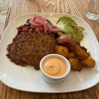 Vegan Beast!  (Not finished without the ketchup, though.)  at Heist Cafe in San Francisco