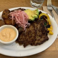  Vegan beast plate with vegan aioli  at Heist Cafe in San Francisco