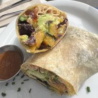 vegan burrito  at Heist Cafe in San Francisco