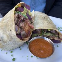 Vegan beast wrap  at Heist Cafe in San Francisco
