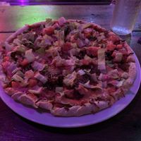 Cheeseburger pizza  at Pauseitively Vegan in Deerfield Beach