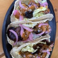 Mushroom tacos  at Vegan & Veggie in Medellin