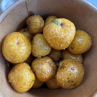 extra side of papas at Vegan & Veggie in Medellin