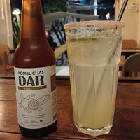 Kombucha de maracuyá, 10/10
Soda michelada, normal at Vegan & Veggie in Medellin