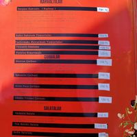 Menu at Al Hayaal in Mardin