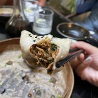 Vegan duck dumplings (190 kc)  at Dim Sum Spot Palackého in Prague