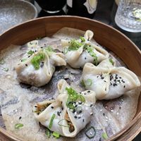 Vegan duck dumplings (190 kc)  at Dim Sum Spot Palackého in Prague