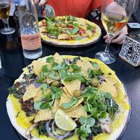 Pizza Volognese und Pizza Fiorentina  at Bacán Pizzas de Autor in Mallorca