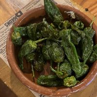 Pimentos del Padron  at Bubar in Barcelona