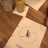 Menu and drinks  at The Butterfly Lovers in Berlin