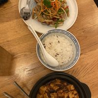 Lotus root (top) and mapo tofu (bottom)  at The Butterfly Lovers in Berlin