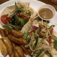 Tacos with Papas Bravas  at The Floridian in St Augustine