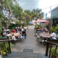 Outdoor seating   at The Floridian in St Augustine