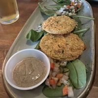Vegan fried green tomatoes   at The Floridian in St Augustine