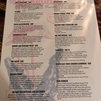 Menu 8.28 at The Floridian in St Augustine