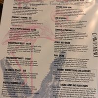 Menu 8.28 at The Floridian in St Augustine