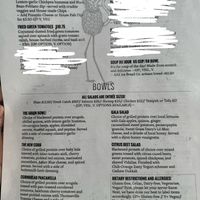 Lunch small plates and bowls  at The Floridian in St Augustine