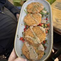 Fried green tomatoes   at The Floridian in St Augustine