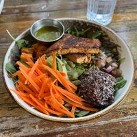 grain bowl with tofu at The Floridian in St Augustine